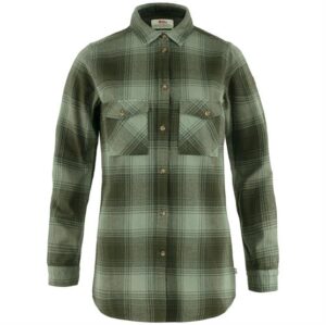 Fjällräven Ãvik Twill Shirt L/S Womens, Deep Forest / Patina